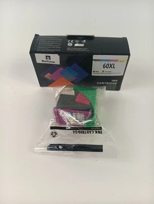 3 Bun Toner For HP 60XL Ink Cartridges NEW Sealed  1 Black & 2 Tri-Color - Image 1 of 3