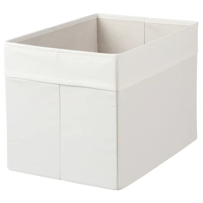 IKEA DRÖNA White Fabric Storage Box Fits KALLAX Shelf Unit 9¾x13¾x9¾ Inches - Image 1 of 4