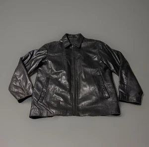 Claiborne Outerwear Men’s Medium Leather Lambskin RN 94468 W/polyester Lining - Picture 1 of 13
