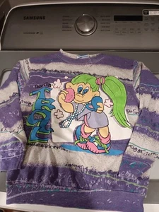 Rare 1990s Norfin Trolls Girls Size Small Lomg Sleeved Shirt Made In USA - Picture 1 of 5