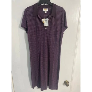 Talbots polo dress women’s size S purple polka dot soft stretchy preppy NEW  - Picture 1 of 4