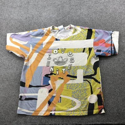 Рубашка женская Adidas средняя многоцветная любовь объединяет гордость трилистник графическая футболка - Изображение 1 из 4