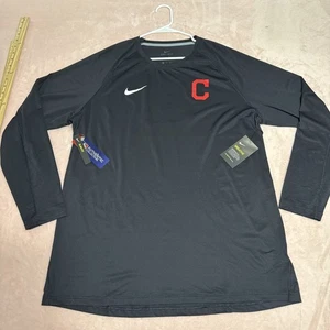 NWT Mens 2XL Nike MLB Authentic Collection Cleveland Guardians Long Sleeve Shirt - Picture 1 of 5