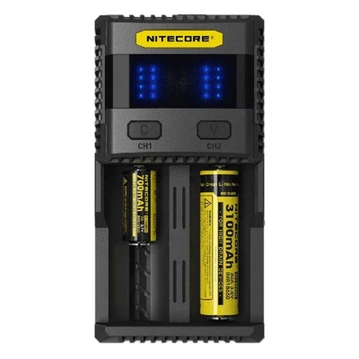 Nitecore SC2 Superb Charger Universal 2-Slot Quick Charger QC Li-ion IMR Battery - Image 1 of 4