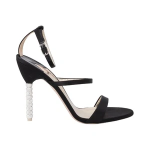 Sophia Webster Rosalind Crystal Satin Sandals Black High Heel EU 41 RRP500 - Picture 1 of 10