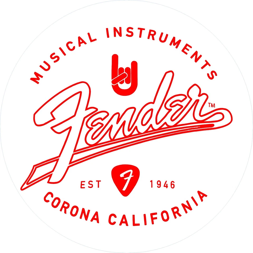 Fender Guitars Vinyl Decal Sticker Waterproof