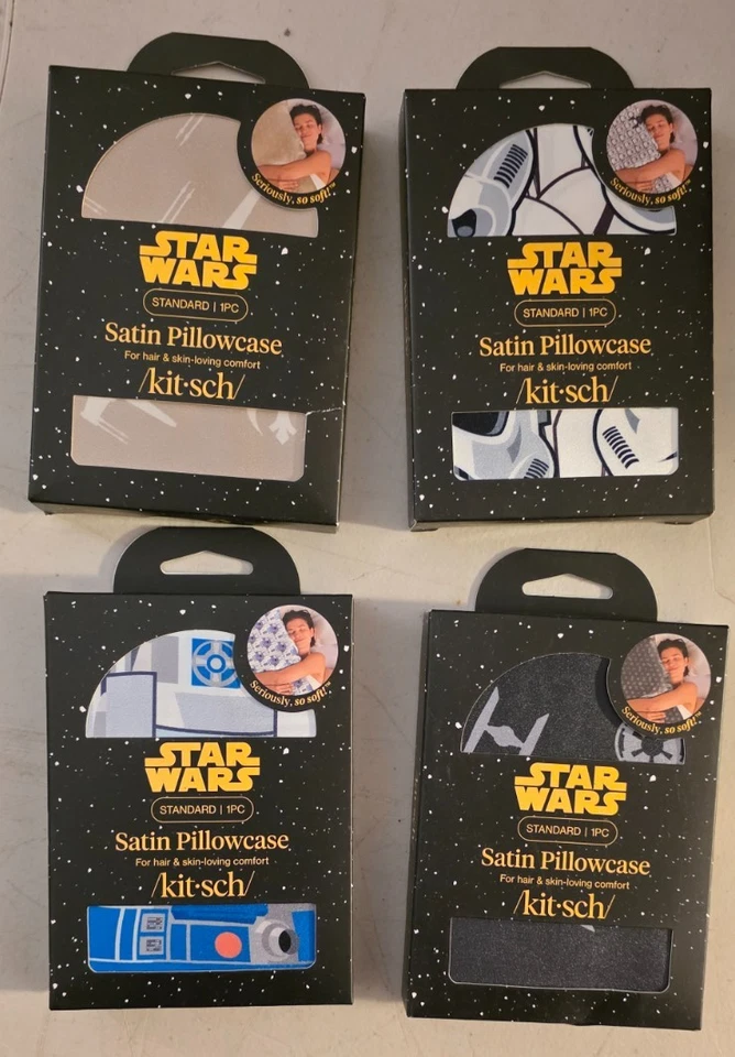 Funda de almohada de satén estándar Kitsch Star Wars Foto 1 de 4