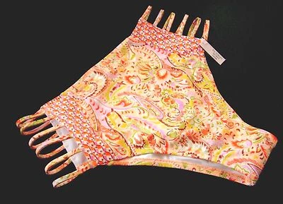 Victoria's Secret Cálido Paisley Geo con Lámina Tirantes Cintura Alta Bikini Parte Inferior L Foto 1 de 3