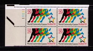 US USA Sc# 2748 MNH FVF PL# BLOCK World University Games Buffalo 93 Runner Sport - Picture 1 of 1