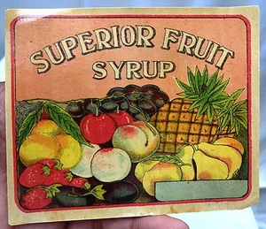 Etichette pubblicitarie vintage carta sciroppo frutta superiore chimico e farmacologi 85pz - Foto 1 di 3
