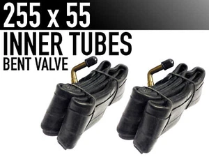 2x BENT VALVE Inner Tubes - 255 x 55 For PRAM BUGGY PUSHCHAIR CART etc - Picture 1 of 1