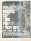 SFBK79 ADVERT 7X5 STEREO MC'S : WE BELONG IN THIS WORLD TOGETHER