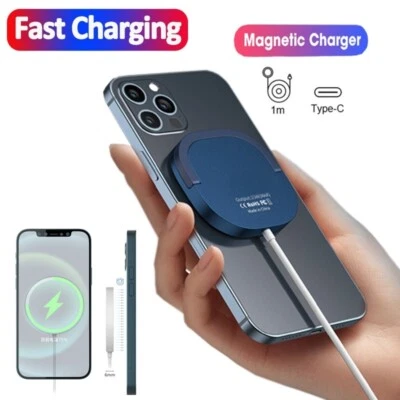 Magnetic Wireless Charger For MagSafe iPhone 12 13 14 15 Max Fast Charging Pad - Image 1 of 4