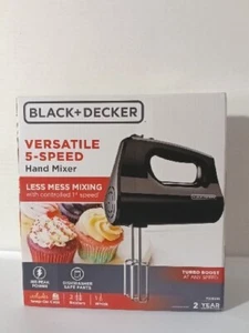 Brand New Black +Decker Versatile 5 Speed Hand Mixer Black MX401B - Picture 1 of 4