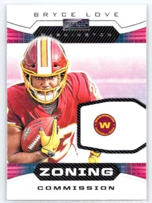 Bryce Love 2020 Panini Playbook Zoning Commission #ZC-22 - Image 1 of 2