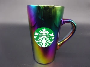 Starbucks 16 Oz Coffee Mug Rainbow Holographic Iridescent Oil Slick 2022 Holiday - Picture 1 of 11