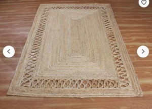 Jute Runner 100% Natural Modern Living Area Rugs Braided Style Home Décor Carpet - Picture 1 of 3