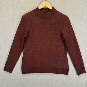 Abercrombie & Fitch Maroon Mock Neck Long Sleeve Sweater Top Women's XS X-Small