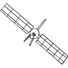 &#39;Space Satellite&#39; Unmounted Rubber Stamp (RS014007)