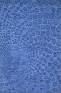 Handgetufteter Wolle teppich 120x180 blau Modern Wohnzimmer SH207 - Bild 1 von 7