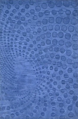 Handgetufteter Wolle teppich 120x180 blau Modern Wohnzimmer SH207 - Bild 1 von 4