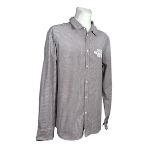Dsquared2 Red Blue Gingham Check Cord Collar Shirt Men's Size 56 - Picture 1 of 7