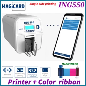 MagicardI NG550 Single Side ID Card Magicard Printers + MZ300YMCKO Color Ribbon - Picture 1 of 8