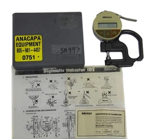 Mitutoyo Digimatic Thickness Gage IDS-1012EB 543-611B .0005-.5"/0.01-12.7mm (751 - Picture 1 of 12