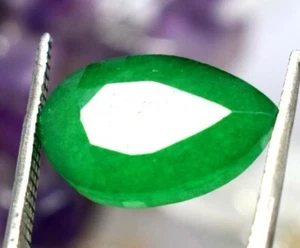 Natural Brazilian Emerald 7.10 Ct Pear Shape Certified Gemstone Best Offer Ever - Picture 1 of 4