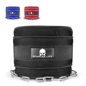 Weight Lifting Dipping Belt with chain Gym Fitness Long Chain Powerlifting Belt - Picture 1 of 26