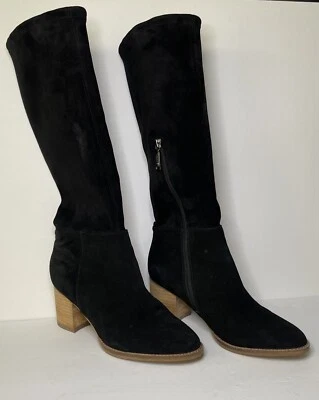 Botas de cuero de gamuza hasta la rodilla Blondo impermeables para mujer 9,5 Nada negras tacón de 2,75" Foto 1 de 4