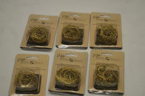 6 60 count ELITE BETTER BEADS WIRE HOOP ASSORTMENT - Gold Tone - Picture 1 of 3