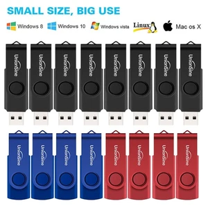 Wholesales/Lot x1/5/10/20Pack USB 2.0 Memory Stick Swivel Flash Pen Thumb Drives - Afbeelding 1 van 15