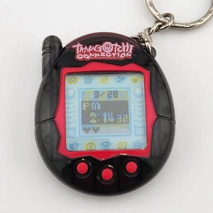 Vintage 2004 Bandai Tamagotchi Connection V3 Transparent Black Red - Picture 1 of 3