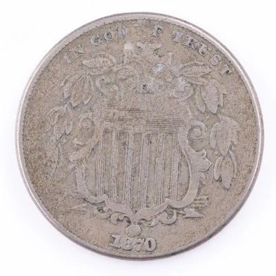 1870 Shield Nickel 5c  - Image 1 of 2