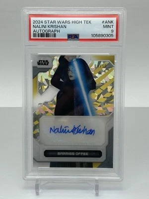 2024 Topps Star Wars High Tek Autograph Nalini Krishan Barriss Offee 07/50 PSA 9 - Image 1 of 2