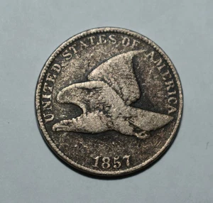183j. AN 1857 FLYING EAGLE CENT IN AS SHOWN GOOD CONDITION - Picture 1 of 2