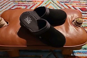 BOBS From Skechers Womens Rosey Rise Black Slide Sandals 11 Medium  - Picture 1 of 13