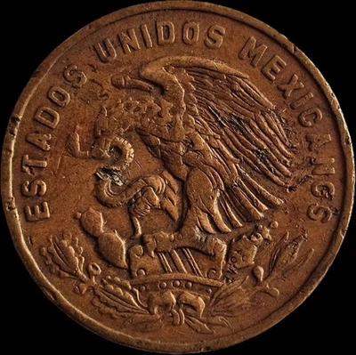 20 Centavos 1964 年墨西哥 2 型国徽 — 第 1/4 张图片