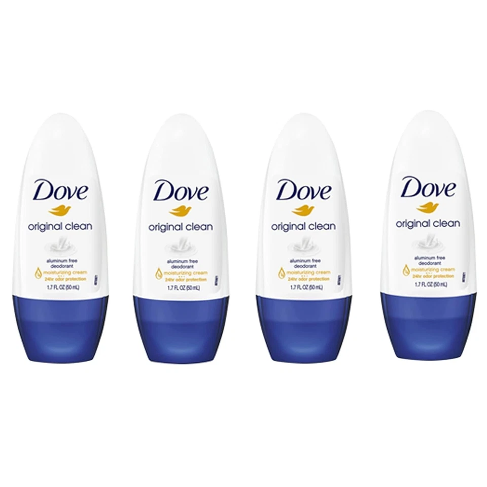 Dove Original Clean Roll On Deodorant, Aluminum Free, All Day Odor Protection, 4 - Image 1 of 4