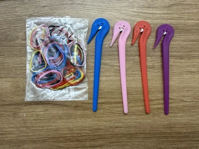 Bandas elásticas para el cabello TsMADDT, 50 lazos de goma y 4 colas de caballo Foto 1 de 2