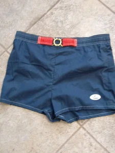1980's Catalina Navy Blue Swimwear Swim Shorts Size 32 - Picture 1 of 7