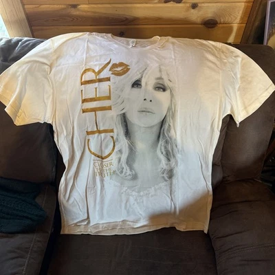 Cher Closer to the Truth Dressed To Kill Tour 2014 White Concert T-Shirt Sz XXL - Image 1 of 4