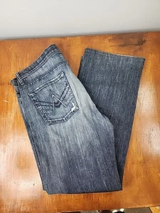 Pantalones de mezclilla 7 para toda la humanidad para hombre 36x32 azul paquete relajado botón mosca piedra EE. UU. - Imagen 1 de 21