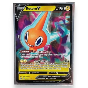 Pokemon TCG Rotom V Lost Origin 058/196 Ultra Holo Rare Full Art FREE SHIPPING - Picture 1 of 1