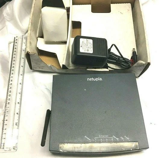 Netopia Wireless Router ADSL2/2 +4 Port Mngd Switch 3347-02-1006 New Free Shi... - Image 1 of 4