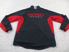Cincinnati Bearcats Jacket Mens Medium Black Red Adidas Full Zip Double Sided