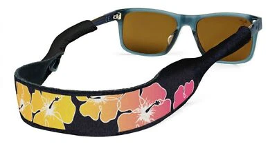 Croakies Original Print Eyewear Retainer, XL 7-20mm - Hibiscus