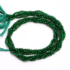 2 mm Natural Green Jade Faceted Round Rondelle Beads Jewelry 33 cm Strand EB-29