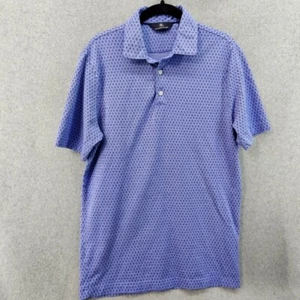 Hart Schaffner Marx Purple Geometric Polo Golf Shirt Men's M - Picture 1 of 5